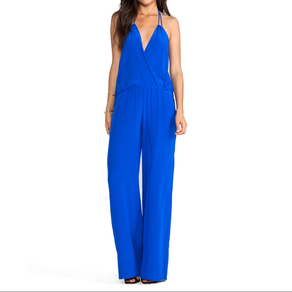 Karina Grimaldi Gardenia Silk Jumpsuit - Small